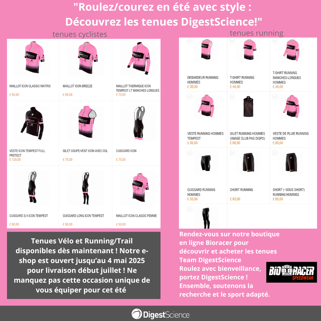 Nouvelles tenues Team DigestScience chez Bioracer